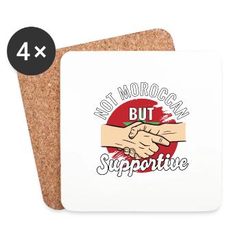Not Moroccan But Supportive Country Traveler - Untersetzer (4er-Set) - Weiß - Vorne