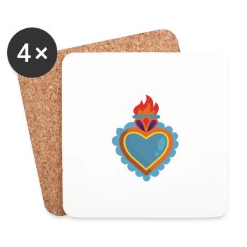 Traitez-moi comme un cadeau de Dieu Équipe religieuse - Dessous de verre (lot de 4) - blanc - Devant