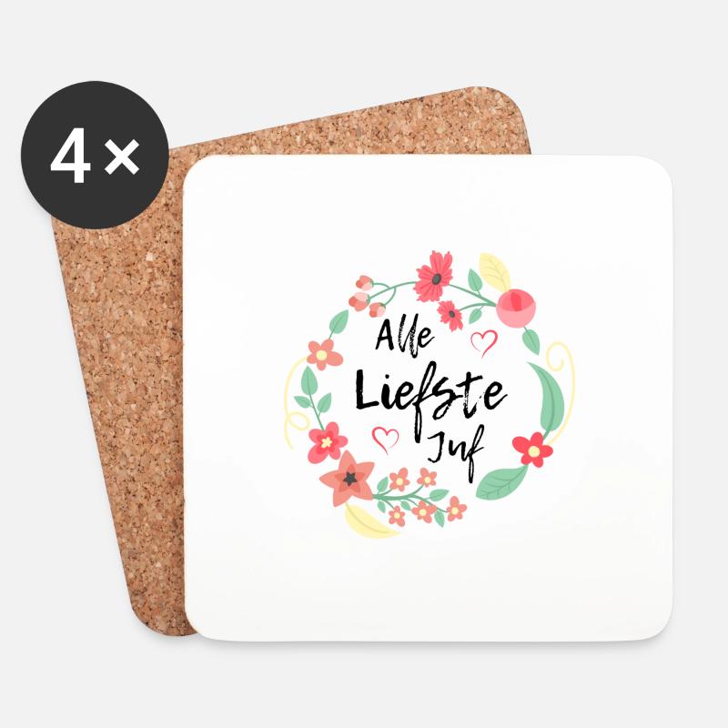 Liebster Lehrer, Lehrer Liebe Zitat Geschenk - Untersetzer (4er-Set) - Weiß
