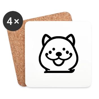 Dog - Coasters (set of 4) - white - Front