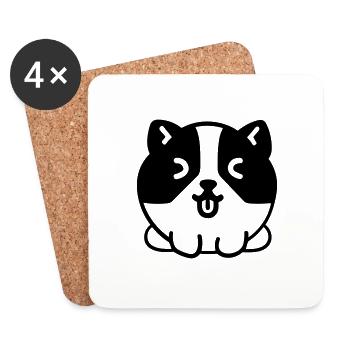 Dog - Coasters (set of 4) - white - Front