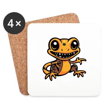 Lizard Halloween Comic Funny - Coasters (set of 4) - white - Front