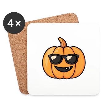 Pumpkin Halloween Autumn Sunglasses - Coasters (set of 4) - white - Front