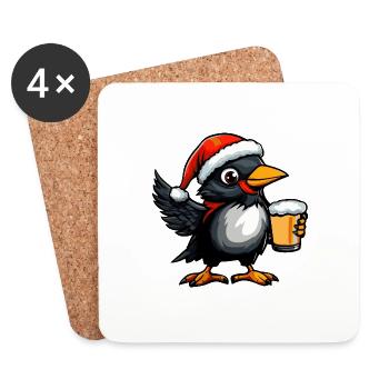 Bière de Noël Raven Crow - Dessous de verre (lot de 4) - blanc - Devant