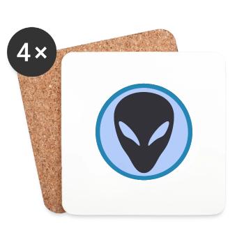 Alien - Untersetzer (4er-Set) - Weiß - Vorne