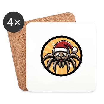 Tarantula Weihnachten Tier - Untersetzer (4er-Set) - Weiß - Vorne