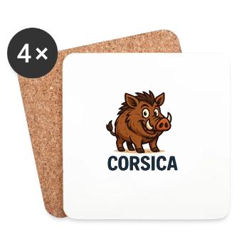 U Cignale corsu - Coasters (set of 4) - white - Front
