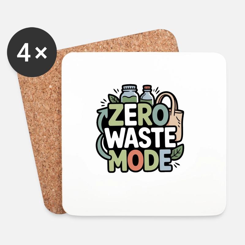 Mode zéro déchet - Dessous de verre (lot de 4) - blanc
