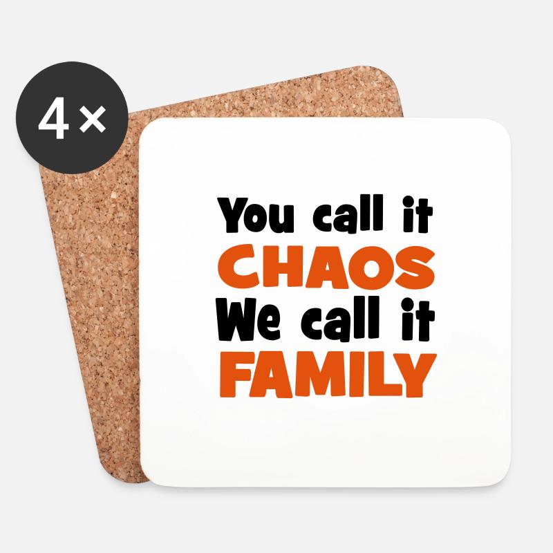 Familie - Untersetzer (4er-Set) - Weiß