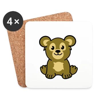 cute bear - Untersetzer (4er-Set) - Weiß - Vorne