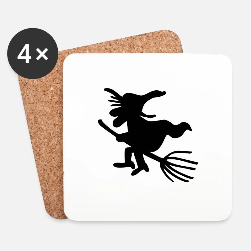witch - Coasters (set of 4) - white