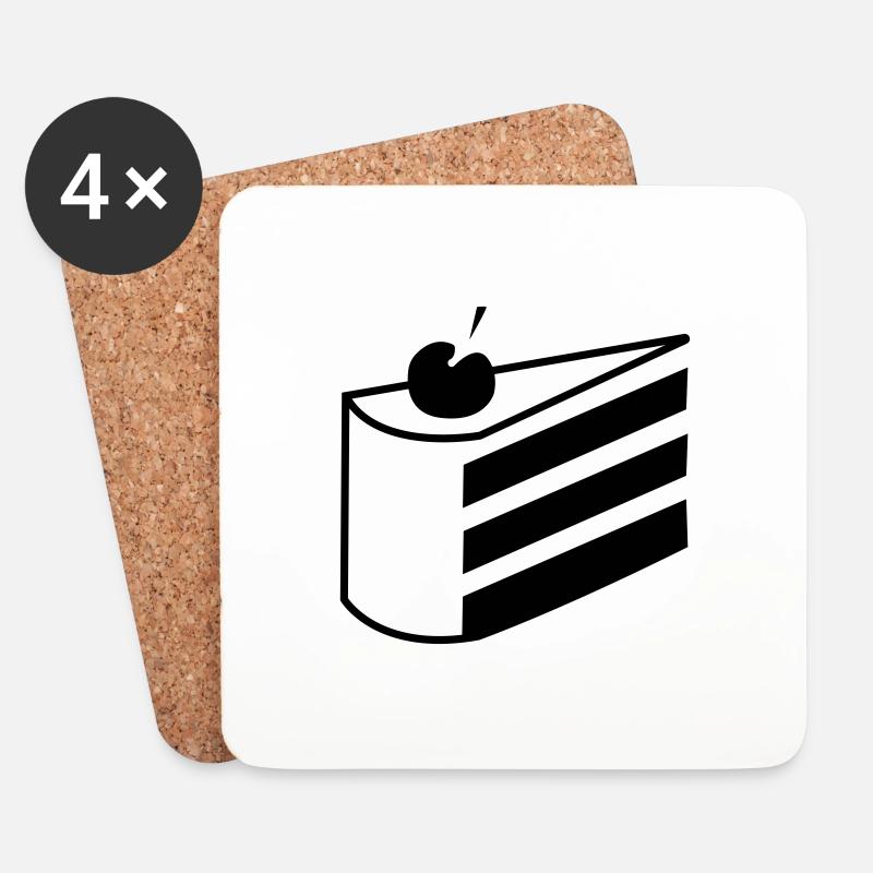 The cake is a lie - Untersetzer (4er-Set) - Weiß
