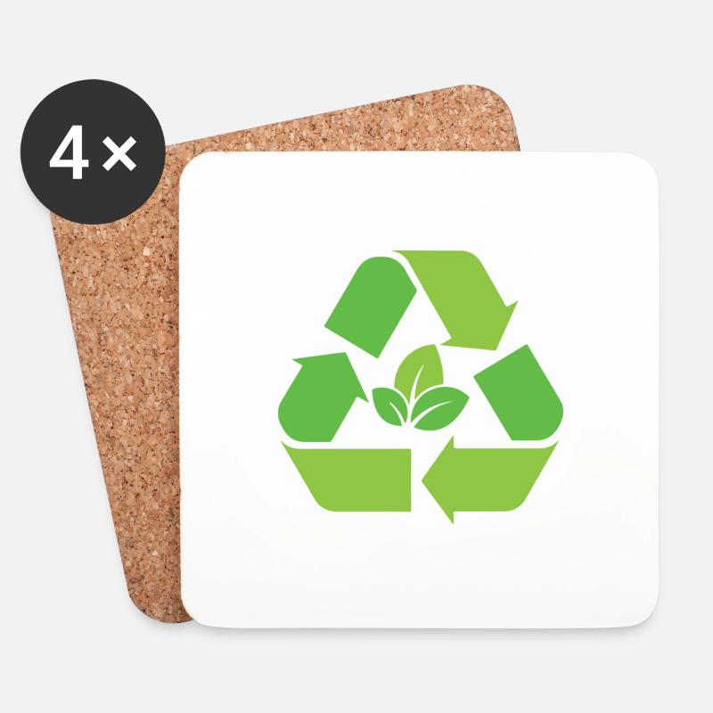 Recycling - Coasters (set of 4) - white