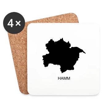 Hamm - Untersetzer (4er-Set) - Weiß - Vorne