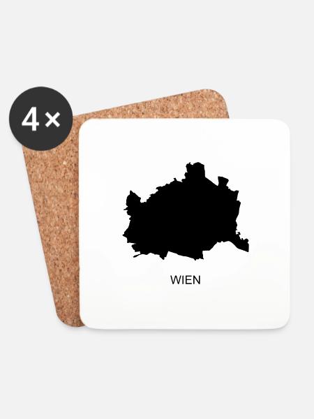 Vienna - Coasters (set of 4) - white