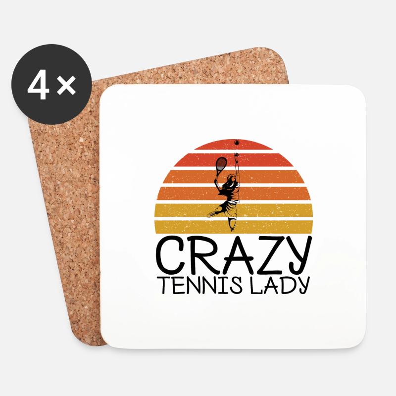 Tennis - Untersetzer (4er-Set) - Weiß