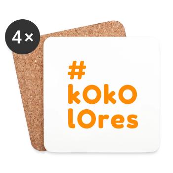 Kokolores, fun, nonsense, # - Coasters (set of 4) - white - Front