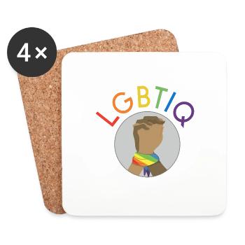 LGBTIQ Gay Pride Stay together Pray Love - Untersetzer (4er-Set) - Weiß - Vorne