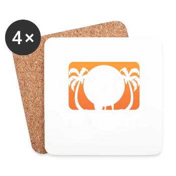 Hawaii Surf Surfer Gift - Coasters (set of 4) - white - Front