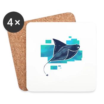 Manta Maler Gift - Untersetzer (4er-Set) - Weiß - Vorne
