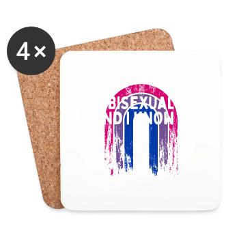 Bisexual and I Know it Bi LGBTQ Bi Pride LGBT - Coasters (set of 4) - white - Front