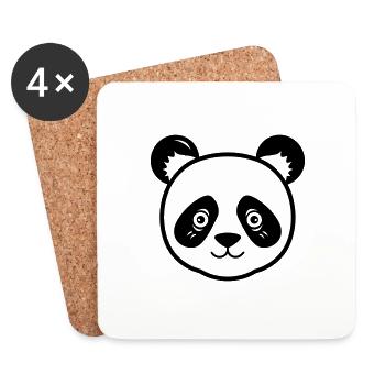 Panda - Untersetzer (4er-Set) - Weiß - Vorne