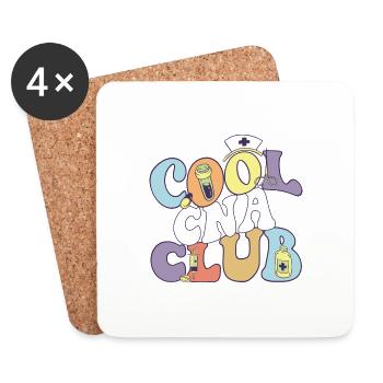 Cool Cna Club Infirmière Médicale Autorisée - Dessous de verre (lot de 4) - blanc - Devant