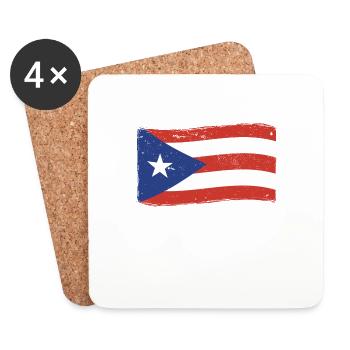 Proud Puerto Rican Wepa Puerto Rico Flag Latino - Coasters (set of 4) - white - Front