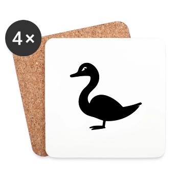 duck - Coasters (set of 4) - white - Front