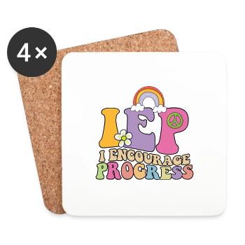 I Encourage Progress Sped Teacher Appreciation - Coasters (set of 4) - white - Front