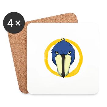 Shoebill Bird Ornithologist Forest I Gift - Coasters (set of 4) - white - Front