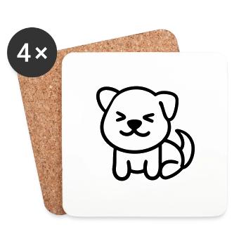 Dog - Coasters (set of 4) - white - Front