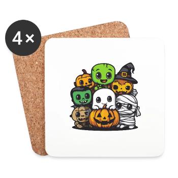 Halloween Party Trick Or Treat Comic - Untersetzer (4er-Set) - Weiß - Vorne