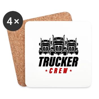 Trucker Crew - Coasters (set of 4) - white - Front
