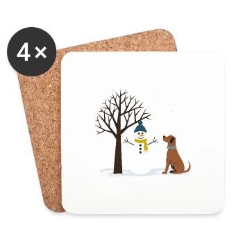 Weihnachtsbaum Christbaum Weihnachten - Untersetzer (4er-Set) - Weiß - Vorne