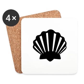 Shell - Coasters (set of 4) - white - Front