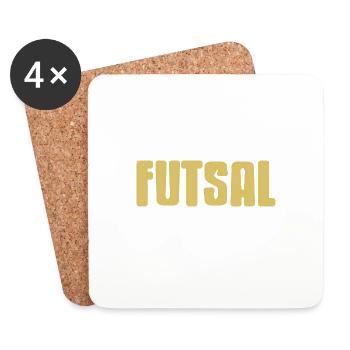 C’est du futsal d’accord Citation sur l’attitude drôle d’un joueur - Dessous de verre (lot de 4) - blanc - Devant