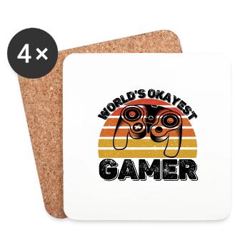 Gaming - Untersetzer (4er-Set) - Weiß - Vorne
