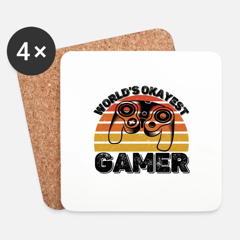Gaming - Untersetzer (4er-Set) - Weiß