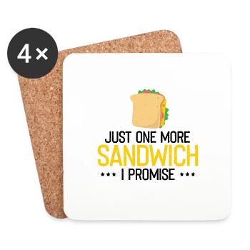 Sandwich Lover Käse Fast Food Essen Essen - Untersetzer (4er-Set) - Weiß - Vorne