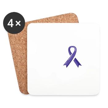 No one fights alone Loving person poison - Coasters (set of 4) - white - Front