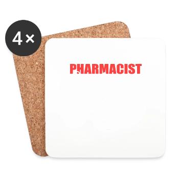 Un pharmacien écrase le cadeau du chimiste - Dessous de verre (lot de 4) - blanc - Devant