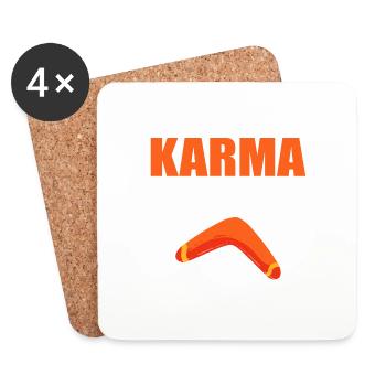 Karma Boomerang Sarcastic Person Poison - Coasters (set of 4) - white - Front