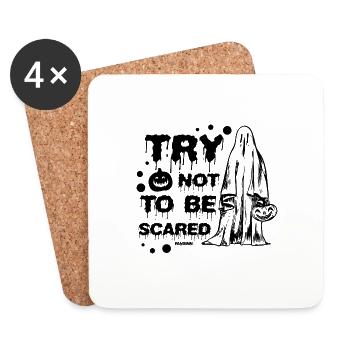 Essayez de ne pas être anxieux Costume d’ - Dessous de verre (lot de 4) - blanc - Devant