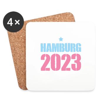 Hamburg 2023 - Coasters (set of 4) - white - Front