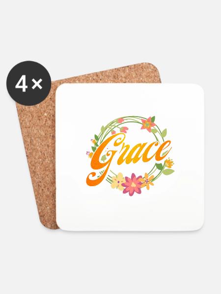 Inspirierend Christlich Religiös Geschenk - Untersetzer (4er-Set) - Weiß