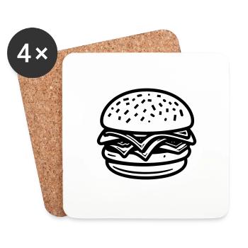 Hamburger - Untersetzer (4er-Set) - Weiß - Vorne