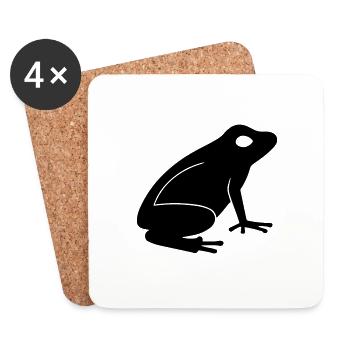 Frosch - Untersetzer (4er-Set) - Weiß - Vorne