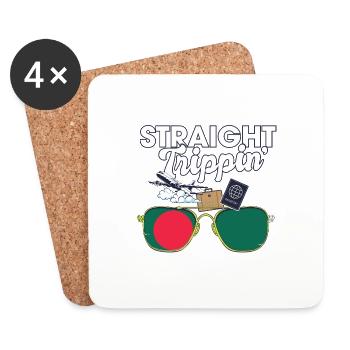 Straight Trippin' Bangladesh Vacation Tour Travel - Coasters (set of 4) - white - Front
