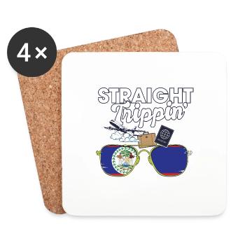 Straight Trippin' Belize Vacation Tour Travel - Untersetzer (4er-Set) - Weiß - Vorne